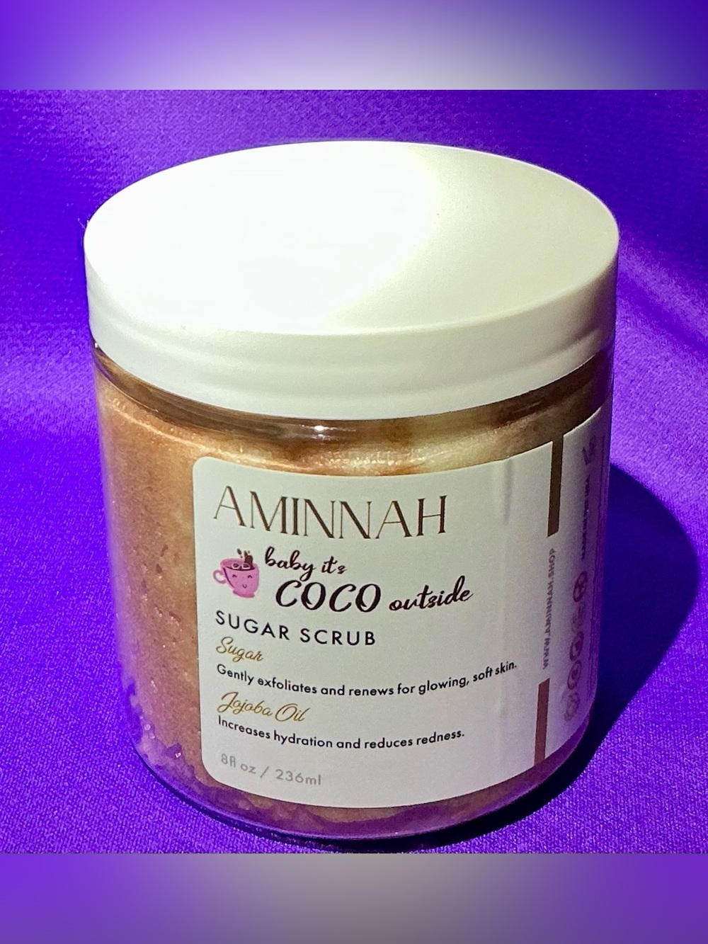 Aminnah Baby It's Coco Outside Sugar Scrub - Pink/Brown